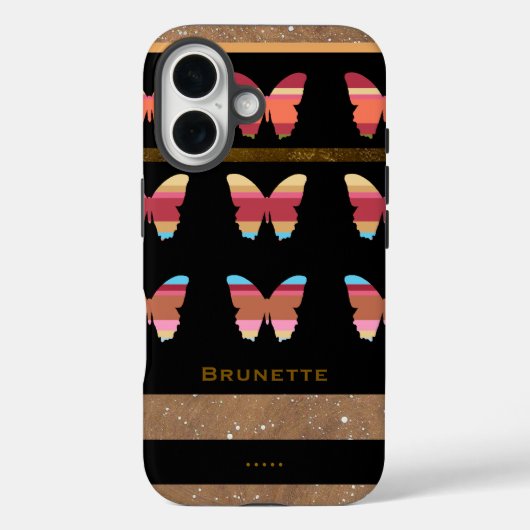 iPhone 7蝶ストライプの付 Case-Mate iPhoneケース (裏面)