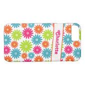 iPhone 7 ケース |花ファンキー類 |ピンク・グリーン・ブルー Case-Mate iPhoneケース (裏面(横))