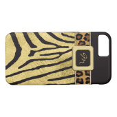 iPhone 7 ケース |金フェイク箔 |アニマルプリント Case-Mate iPhoneケース (裏面(横))
