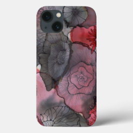 Iphone 7/8ブラックレッドベリー電話ケース 13ケース