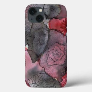 Iphone 7/8ブラックレッドベリー電話ケース 13ケース