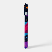 iphone case _抽象芸術ネオン(ばちゃばちゃ)跳ねる iPhone 15ケース (左側面)