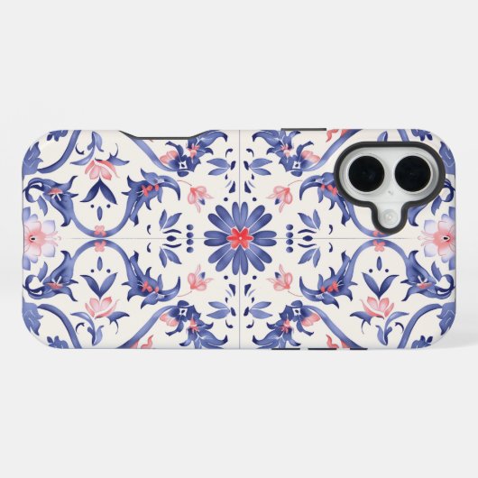  iPhone Case: blue@pink. iPhoneケース (裏面横)