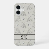  iPhone Case - Raven & Moon Pattern iPhone 16ケース (裏面)
