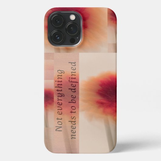 iPhone Case | Soft Floral Quote Aesthetic iPhoneケース (裏面)
