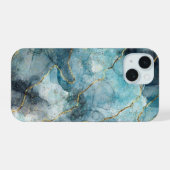 iPhone Case, Thunder Marble Impact-Resistant Case: 15ケース (裏面横)
