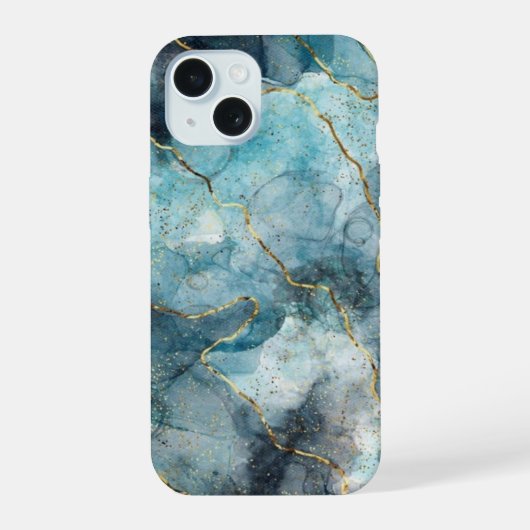 iPhone Case, Thunder Marble Impact-Resistant Case: 15ケース (裏面)