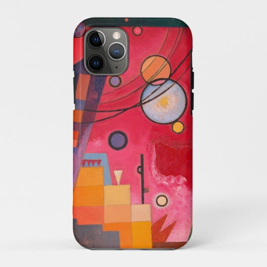 IPHONE CASE : WASSILY KANDINSKY ：ヘビーレッド： 1924 Case-Mate iPhoneケース (裏面)