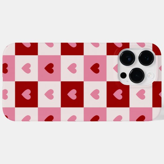iPhone case with red and pink hearts. Case-Mate iPhoneケース (裏面 (横))