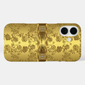 iPhone Classy エレガント金ゴールドフェイクダマスクフローラ Case-Mate iPhoneケース (裏面 (横))