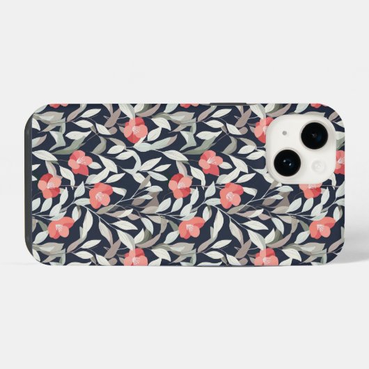 iphone floral pattern case iPhoneケース (裏面横)