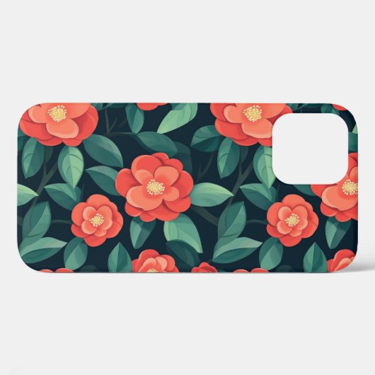 iphone floral pattern phone case Case-Mate iPhoneケース (裏面 (横))