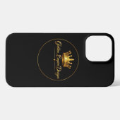 iPhone funda para móvil negro y dorado iPhoneケース (裏面横)
