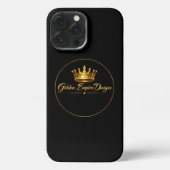 iPhone funda para móvil negro y dorado iPhoneケース (裏面)