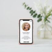 iPhone instagramのブロガーdusty pink 名刺 (スタンド正面)