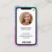 iPhone instagramブロガーunicornパステル 名刺 (正面)