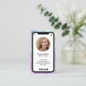 iPhone instagramブロガーunicornパステル 名刺 (スタンド正面)