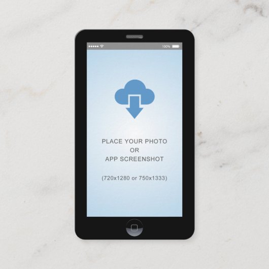 iPhone iOSスタイルアプリのスクリーンショット写真 名刺 (正面)