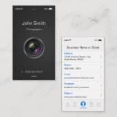 iPhone iOSスタイル – カメラレンズ撮影 名刺 (正面/裏面)