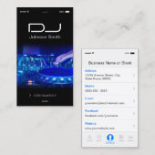 iPhone iOSスタイル-ターンテーブルスクラッチMusic Dj 名刺 (正面/裏面)