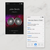 iPhone iOSスタイル-ユニークおよびスタイリッシュパーティーDJ 名刺 (正面/裏面)