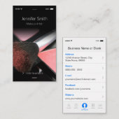 iPhone iOSユニークスタイル – 化粧品メイクアップアーティスト 名刺 (正面/裏面)