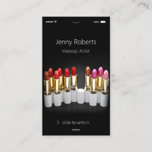 iPhone iOSユニークスタイル- Lipstick Make Up Artist 名刺