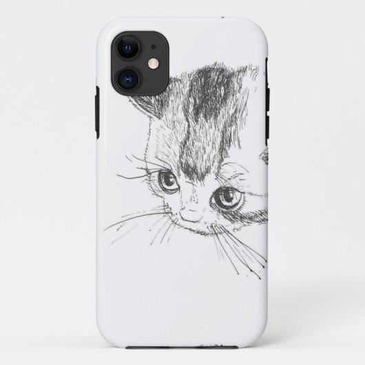 iPhone/iPadの場合猫のスケッチ Case-Mate iPhoneケース (裏面)