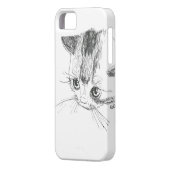 iPhone/iPadの場合猫のスケッチ Case-Mate iPhoneケース (裏面左)
