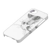 iPhone/iPadの場合猫のスケッチ Case-Mate iPhoneケース (下部)