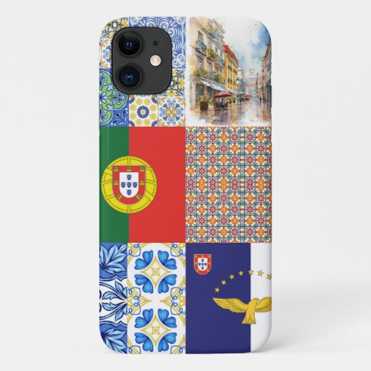 iPhone / iPadケースとポルトガル国旗とアゾレスf Case-Mate iPhoneケース (裏面)