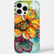 iPhone / iPadケースのフローラ水色