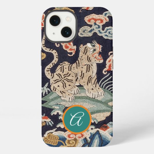 iPhone / iPadケースカスタムイニシャル日本のTIGER iPhoneケース (裏面)