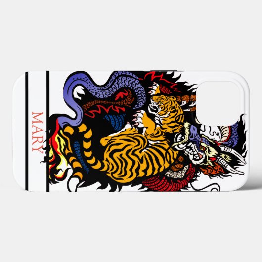 iPhone/iPadケースタイガー&ドラゴン名前をカスタムする Case-Mate iPhoneケース (裏面 (横))