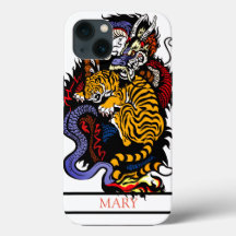 iPhone/iPadケースタイガー&ドラゴン名前をカスタムする
