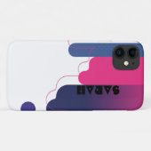 iPhone / iPadケースバウハウスピンクホワイトドットパープル Case-Mate iPhoneケース (裏面(横))