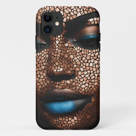 iPhone / iPadケース女性ブルー銅モサイア Case-Mate iPhoneケース (裏面)