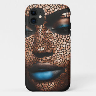 iPhone / iPadケース女性ブルー銅モサイア 11 ケース