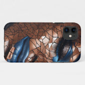 iPhone / iPadケース女性ブルー銅モサイア Case-Mate iPhoneケース (裏面(横))