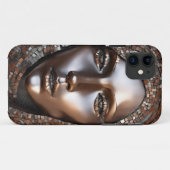 iPhone / iPadケース女性銅モサイア顔 Case-Mate iPhoneケース (裏面(横))