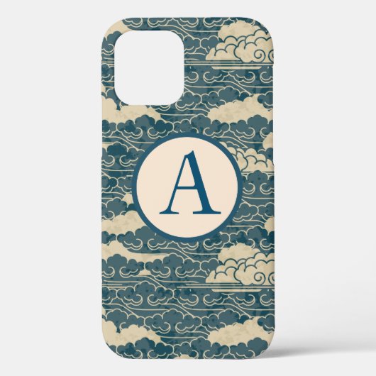 iPhone / iPadケース日本のCLOUDS DIYイニシャル Case-Mate iPhoneケース (裏面)