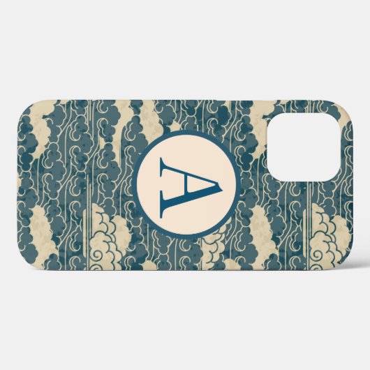 iPhone / iPadケース日本のCLOUDS DIYイニシャル Case-Mate iPhoneケース (裏面 (横))