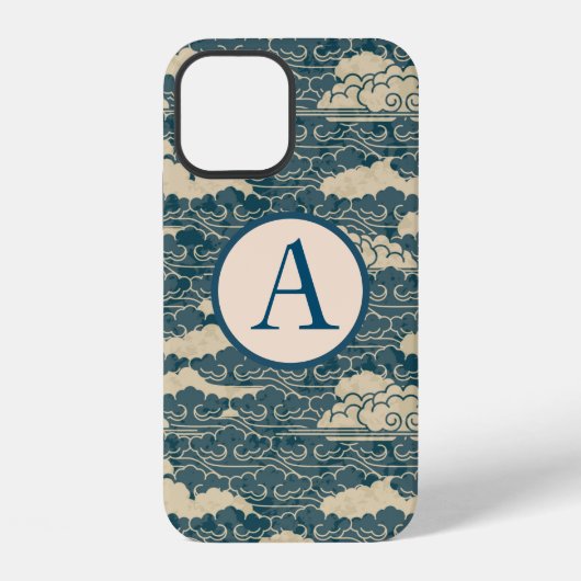 iPhone / iPadケース日本のCLOUDS DIYイニシャル iPhoneケース (裏面)