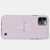 iPhone / iPadケース淡い色のピンク線 Case-Mate iPhoneケース (裏面(横))