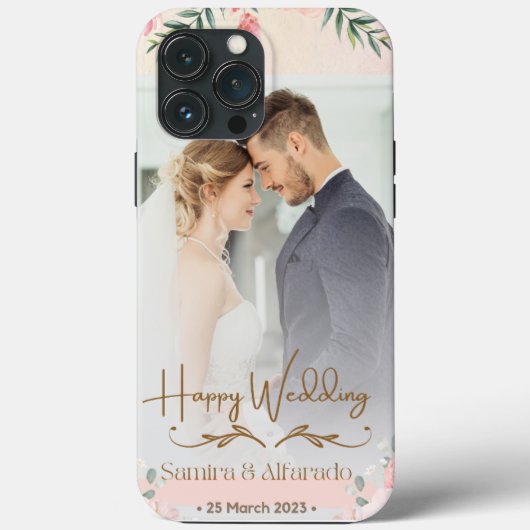 iPhone /iPadケース結婚の送信写真と情報… Case-Mate iPhoneケース (裏面)