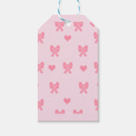 iPhone / iPadケース かわいいピンクのリボンとハート Coque ギフトタグ