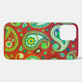 iPhone / iPadケース パイズリーレッドグリーン Case-Mate iPhoneケース (裏面 (横))