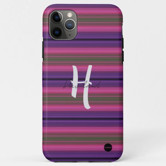 iPhone / iPadケース パープルストライプ HAMbWG Case-Mate iPhoneケース (裏面)