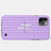 iPhone / iPadケース ラベンダー パープル ストライプ Case-Mate iPhoneケース (裏面(横))