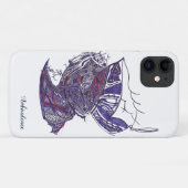 iPhone/iPadケース(詳細な手描きインクアートを備え描た) Case-Mate iPhoneケース (裏面(横))